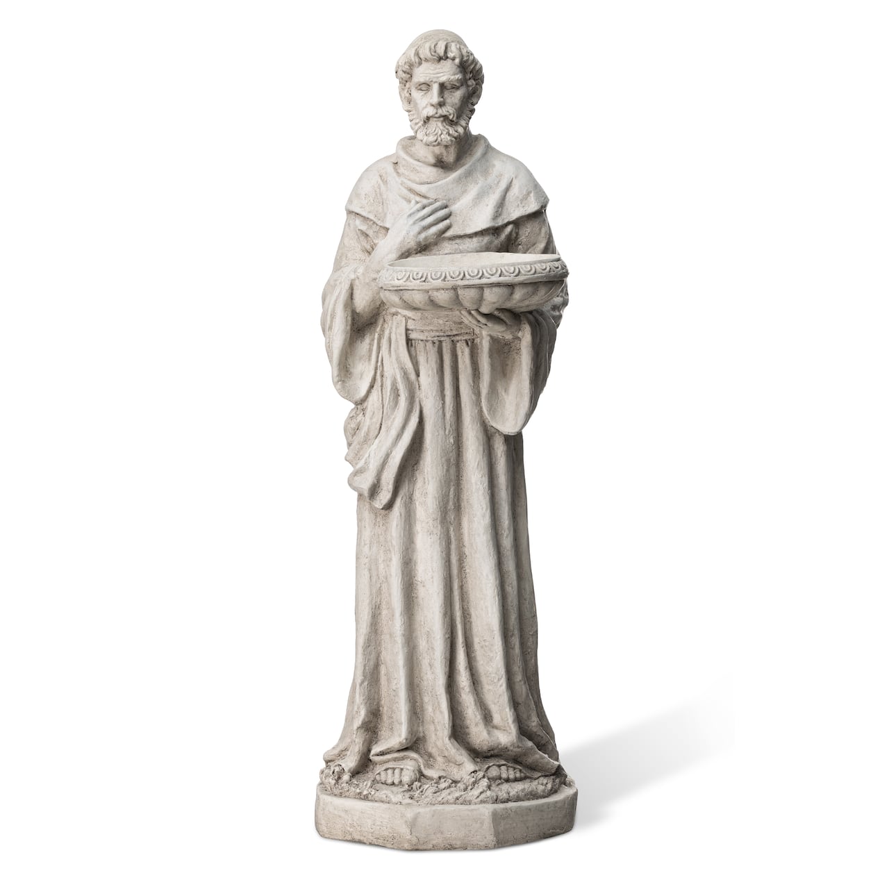 Glitzhome® 32.75" St. Francis Garden Statue with Bird Feeder
